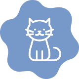 Simple white cat illustration