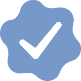 Blue verified badge icon