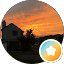 Vibrant evening sky scene