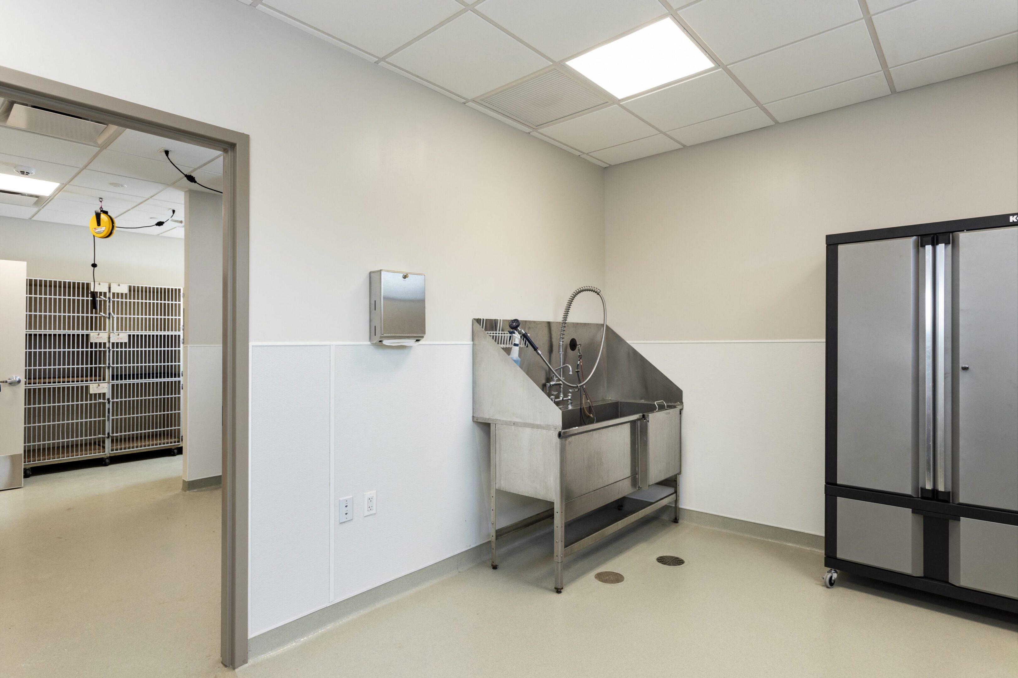 Stainless steel sink in clinic